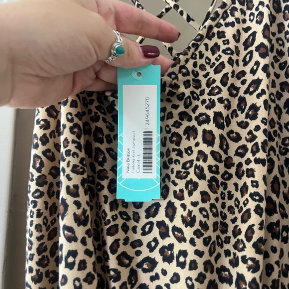 Nine Britton (stitch fix) brand new cheetah print jumpsuit - Picture 2 of 3